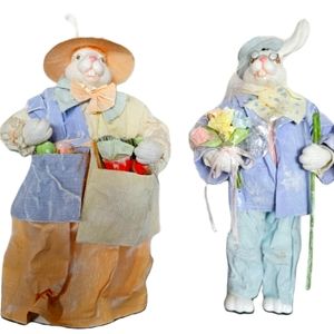 Easter Bunny Rabbits Set Of 2 Mr. & Mrs. Easter Bunny